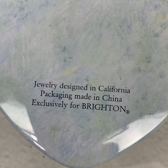 Brighton Heart shaped Jewelry Tins Lids Set of two - Picture 4 of 9